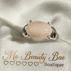 Pink Quartz Crystal Ring